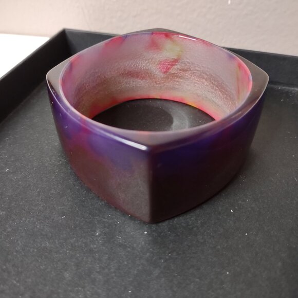 8.5 Inch Very Cool Vintage Purple And Pink Thick Bangle - Picture 6 of 10